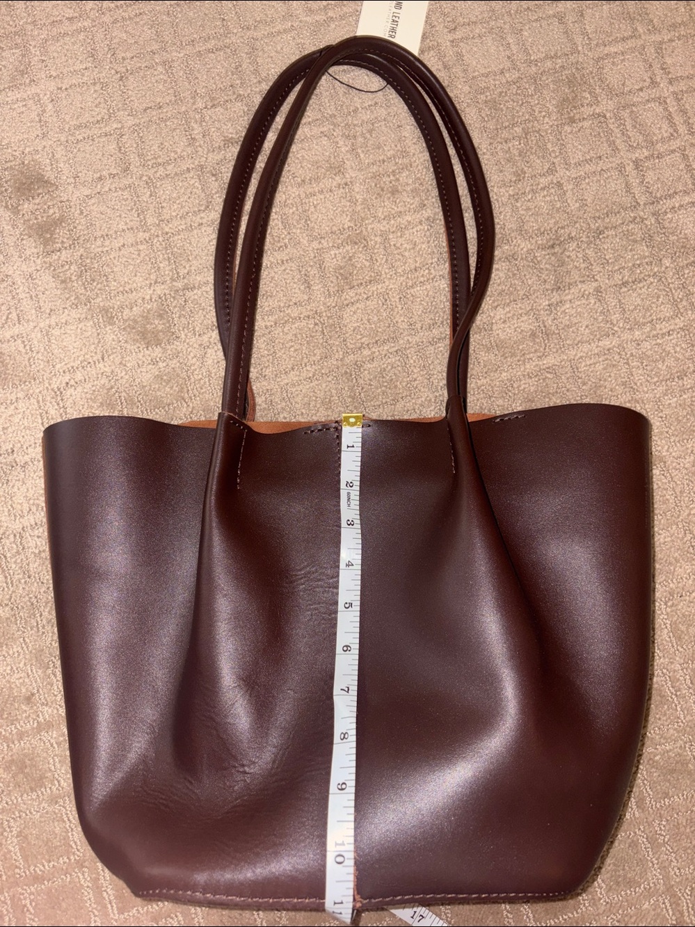 Portland Leather Goods Devan Bucket Tote large in Grizzly - Picture 4 of 9